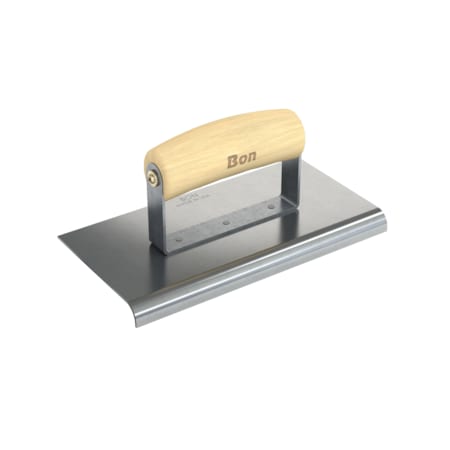 Bon Tool Edger, Stainless Steel 8" X 4", 3/8" Radius X 1/2" Lip Wood Handle 12-457